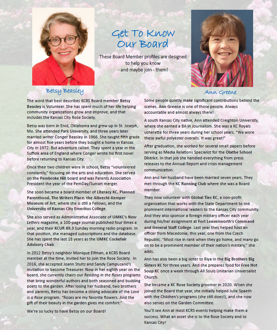 Page 2 - KCRS 2023 Summer Newsletter