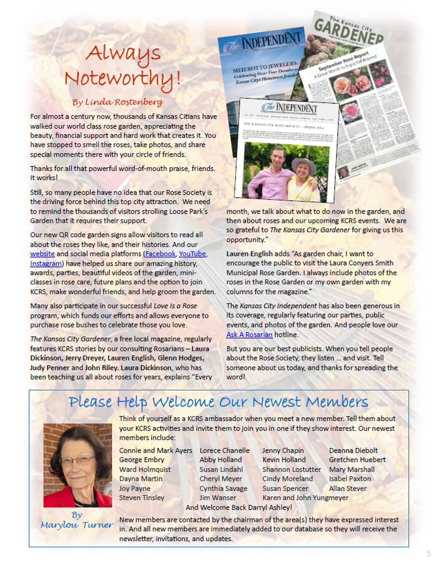 Page 5 - KCRS 2023 Fall Newsletter