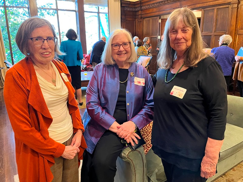 Virginia Hill, Anne Canfield, and guest speaker Michele Fricke.